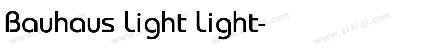 Bauhaus Light Light字体转换